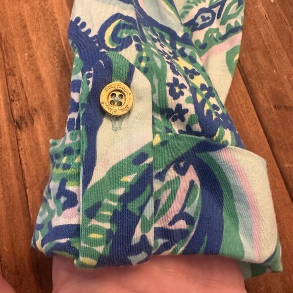 Lilly Pulitzer Rossmore Size Medium T-Shirt Dress Keep It Current Pima Cotton - Picture 4 of 14